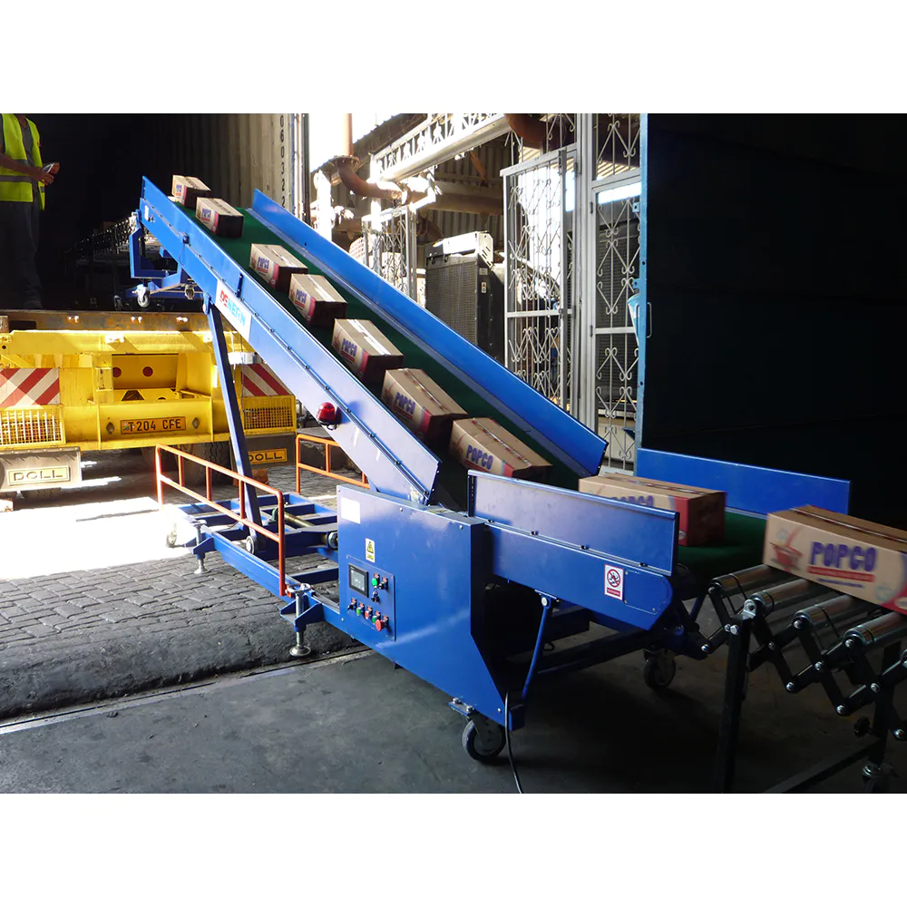 Automatic Conveyor Belt Machine Container Truck Loading Unload Carton Conveyor System