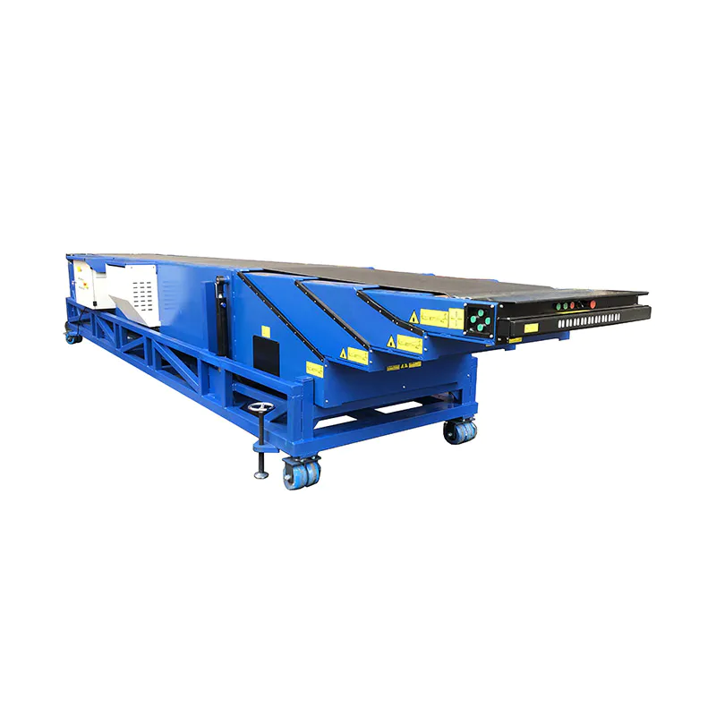 4 stages Logistic Truck Trailer Extendable Telescopic Belt Conveyor for Bags Cartons