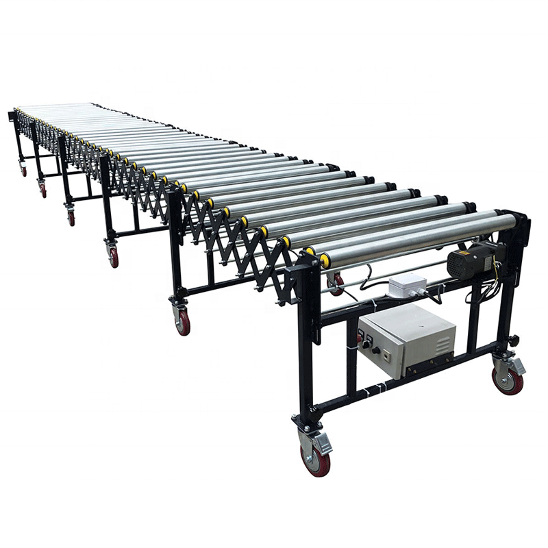 Heavy duty angled roller conveyor production line for food