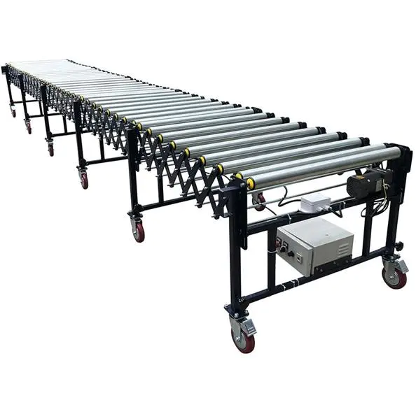 New type powered conveyor flexible roller power for big loading and unloading