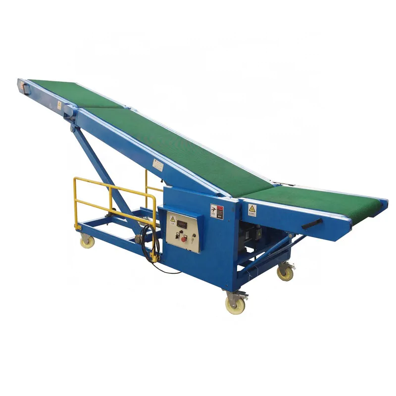 Foldable truck loading conveyor for load unload trucks containers