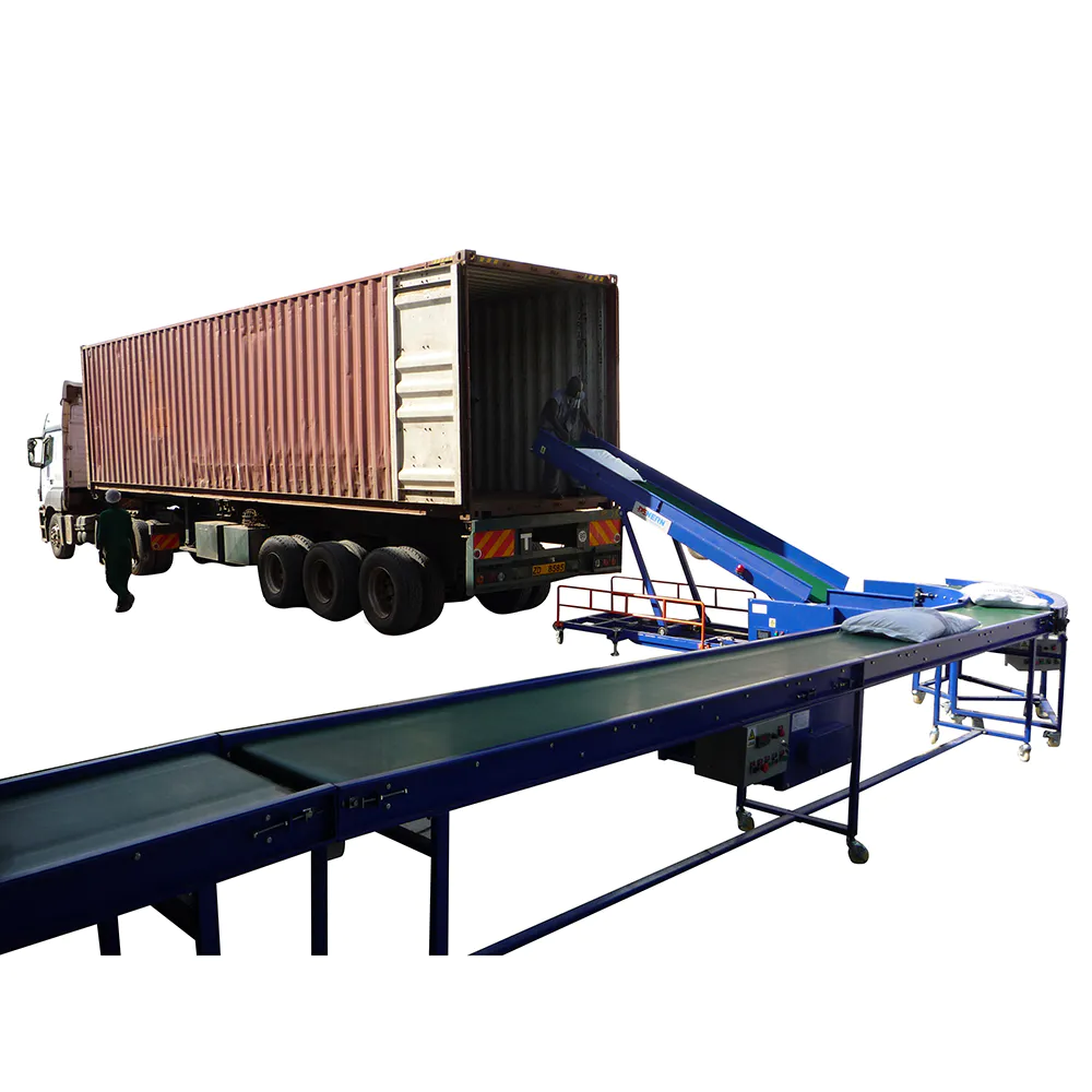 Trailer Unloader Loading Conveyor Retract Unload System