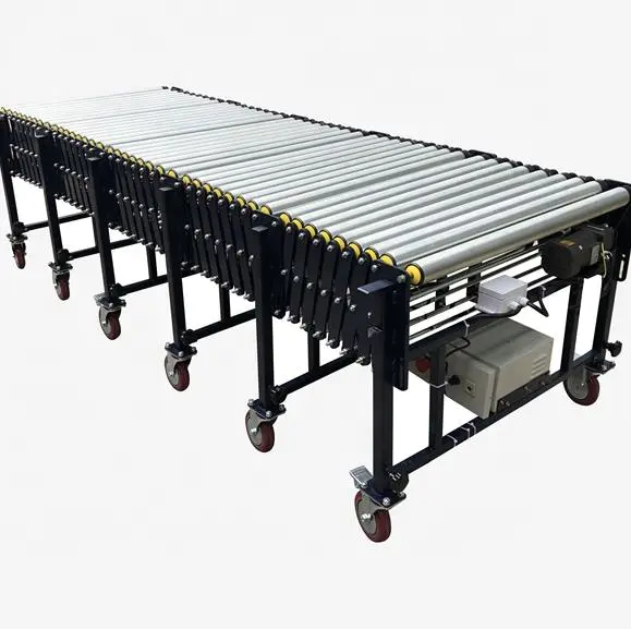 High quality customized adjustable speed powered roller conveyor