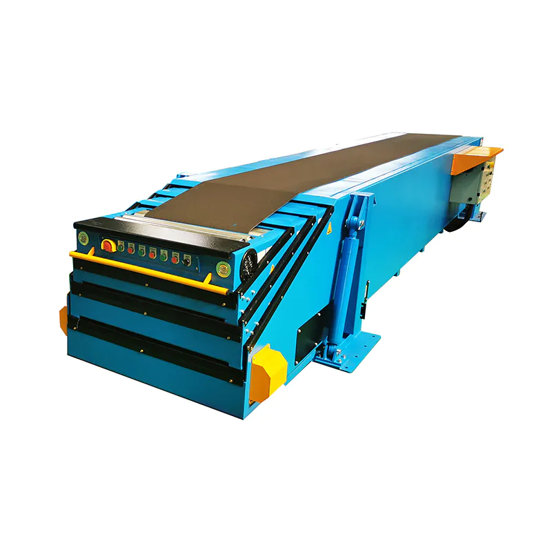 4 stages fixed telescopic belt conveyor Used for container loading and unloading