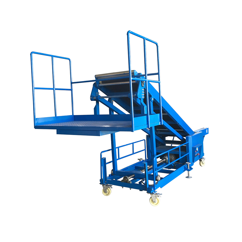 Industrial loading belt conveyor adjust height mobile loading belt conveyor