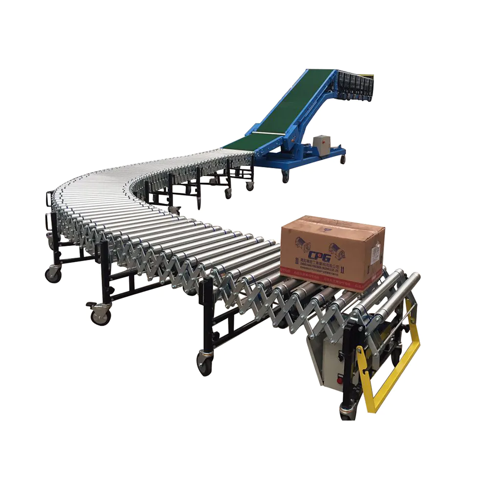 Good quality efficiency Incline Hydraulic climbing Conveyor for truck loading and unloading