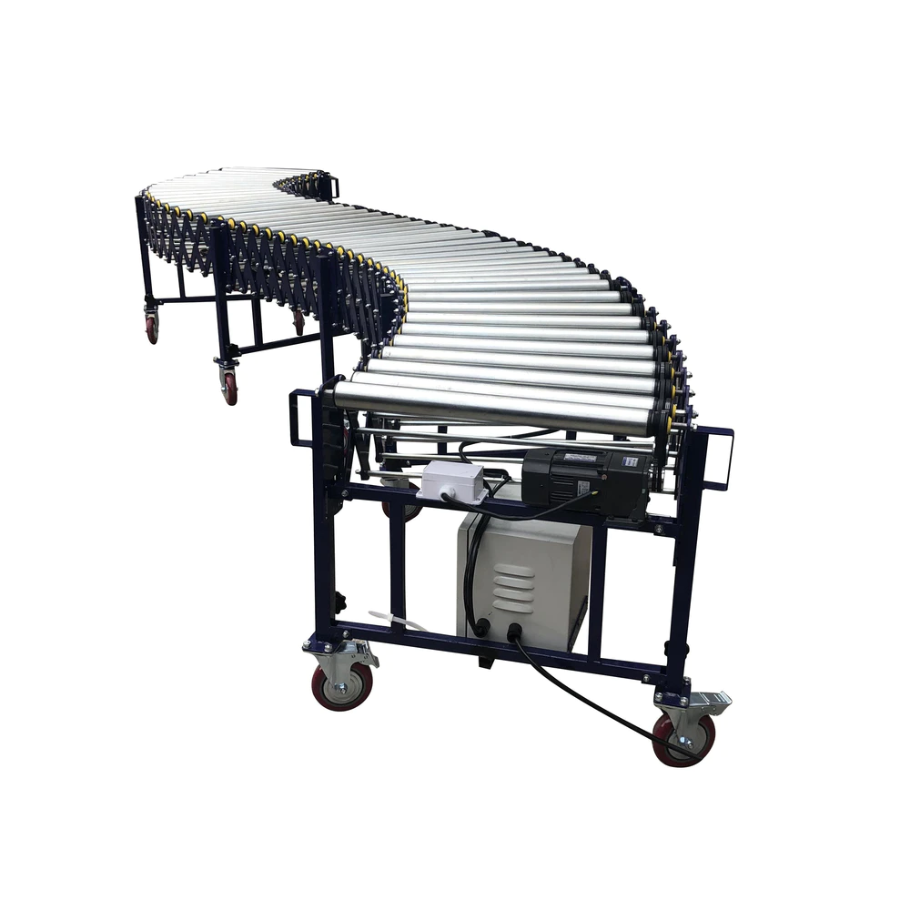 Industrial linear electric belt roller conveyor