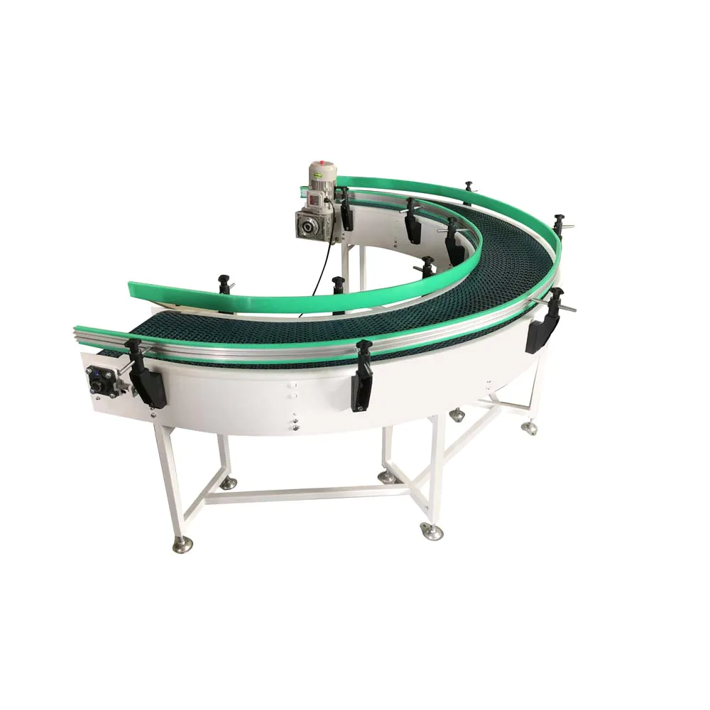 Custom Size Table Top Chain Turning Belt Conveyor For Beverage And Food Transmission System