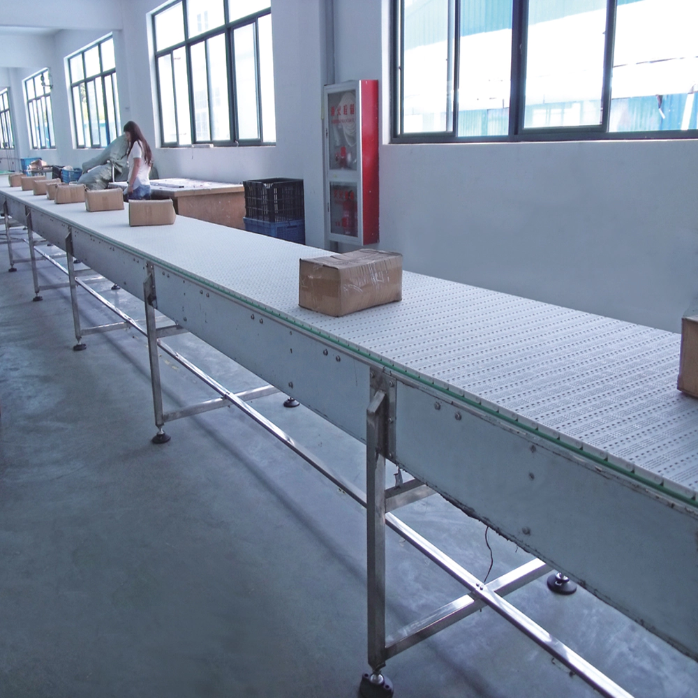 Modular plastic belt conveyor for potato handling