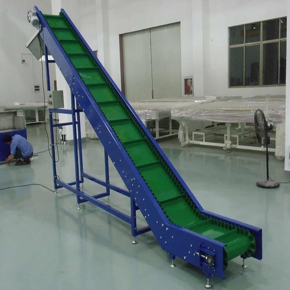 Upgrade green corrugated sidewalls pvc belt conveyor
