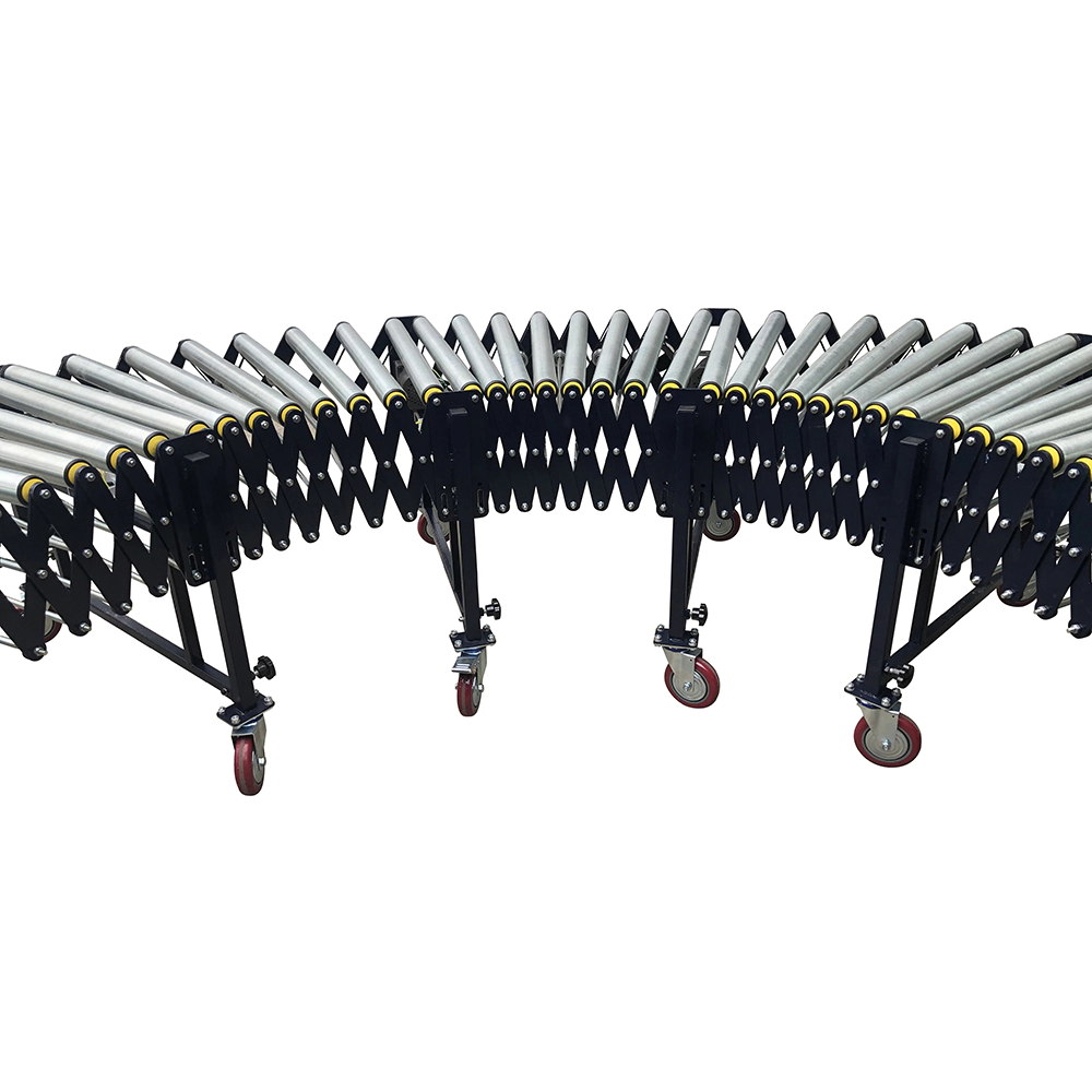 Heavy duty angled stainless roller conveyor production line for food