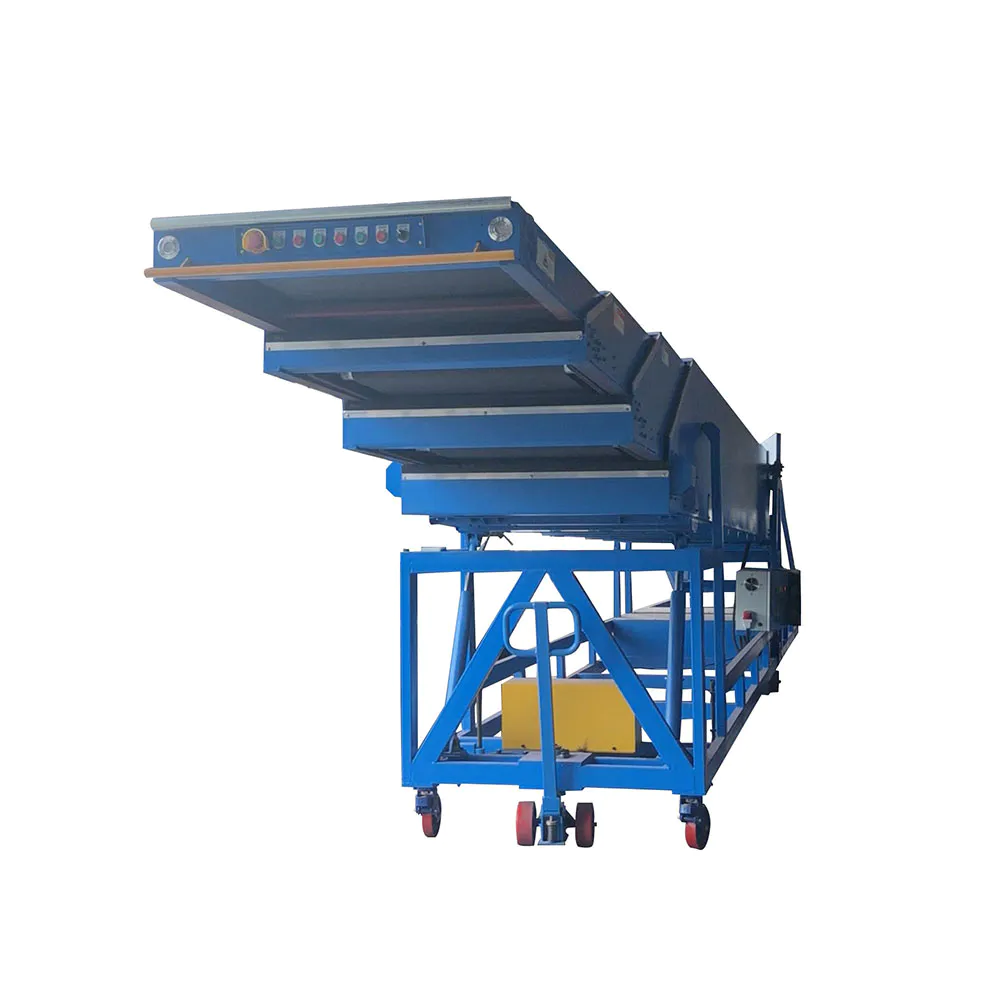 High chassis draw-out belt conveyor loading unloading truck
