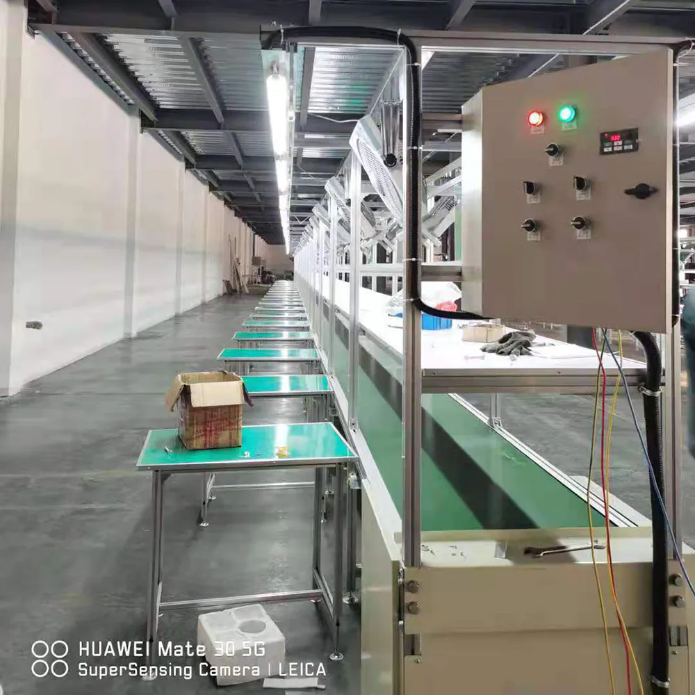 PVC belt conveyor for electronics assembly line