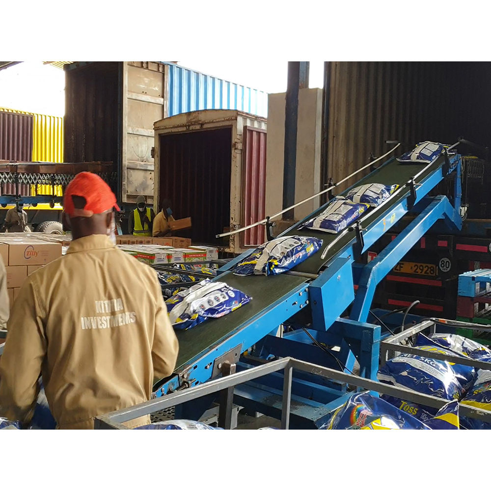 Loading and unloading tilt belt conveyor mobile truck loading conveyor machine for bags