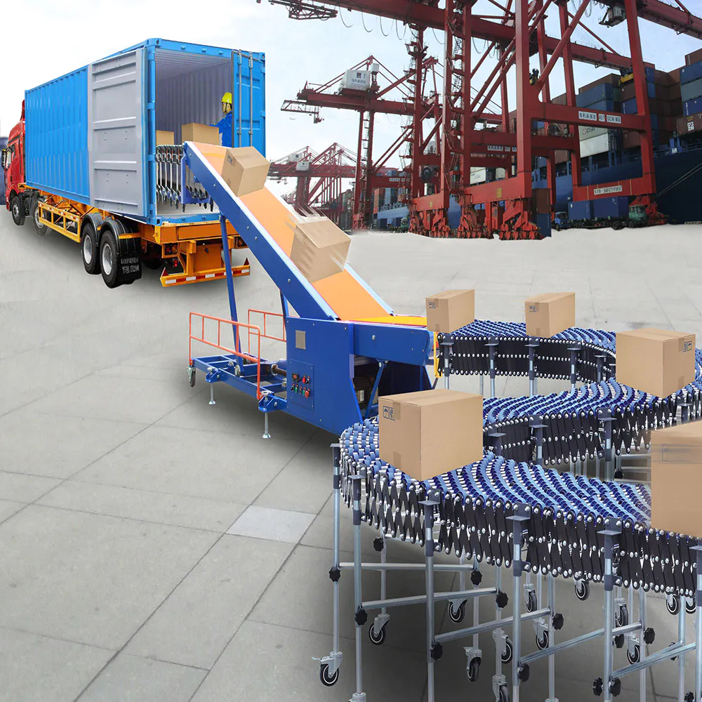 Truck Loading Conveyor Telescopic Belt Conveyor System Load in Container Machine