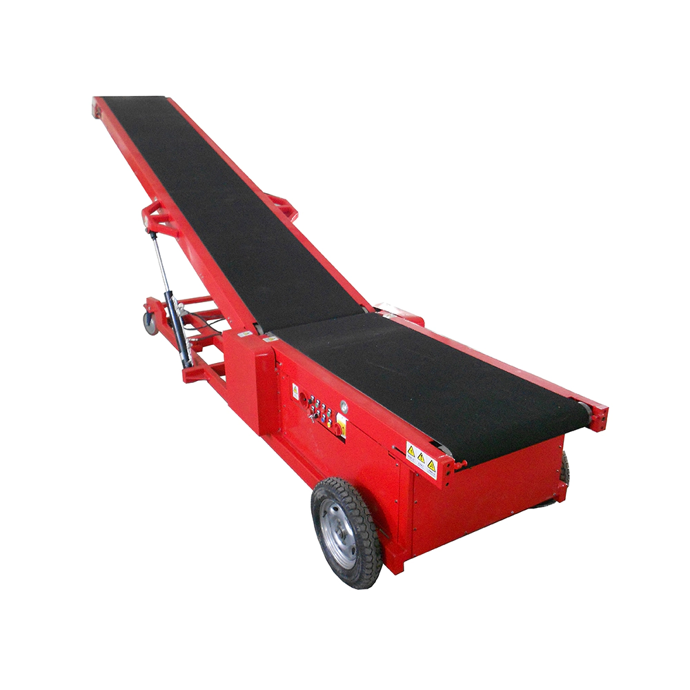 Removable Inclined Truck belt conveyor with walking system for loading and unloading