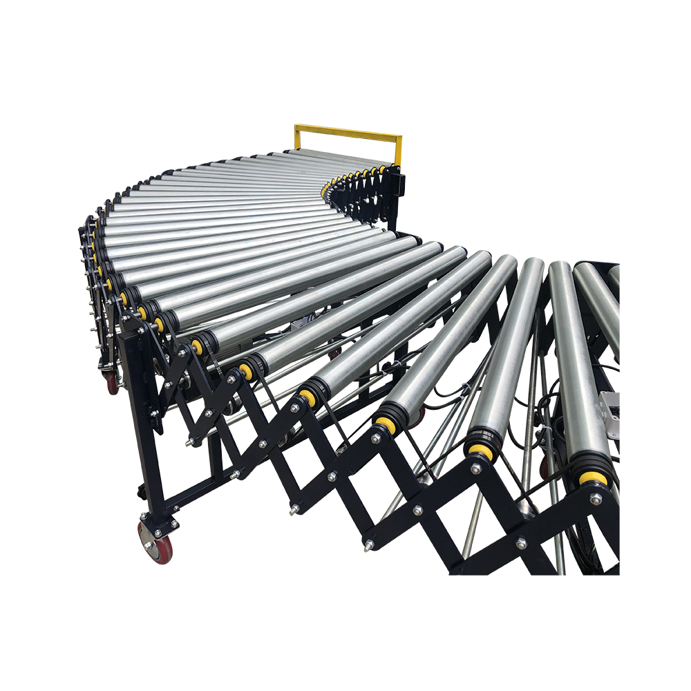 Big Loading Telescopic Power Roller Conveyor For Bags Cartons