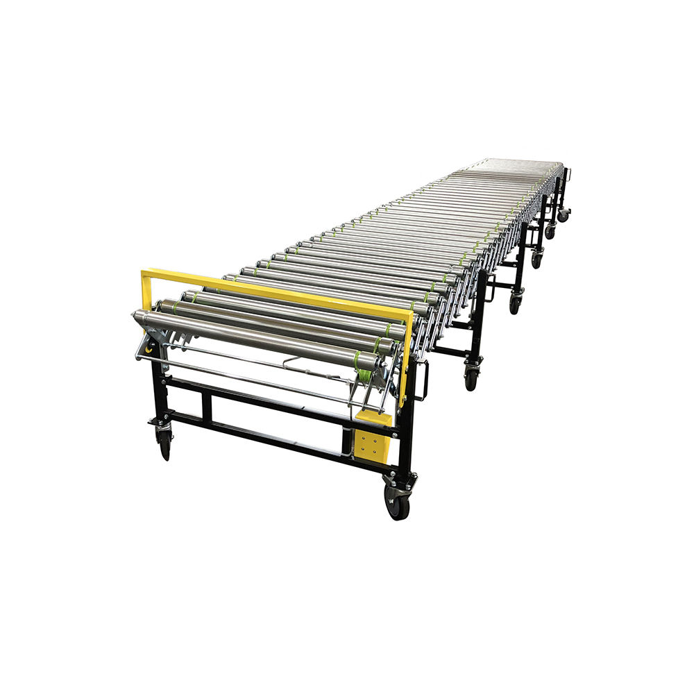 Expandable Mobile flexible Powered Roller Conveyor for warehouse loading and unloading