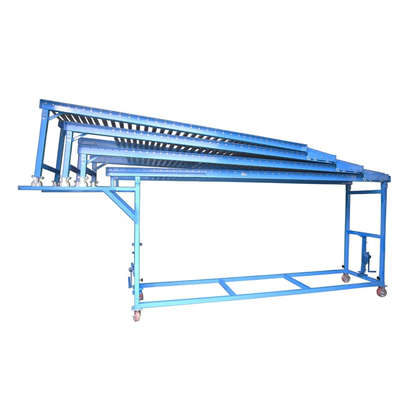 Top sale guaranteed quality belt roller robust extendible gravity conveyor for unloading container vehicles of all sizes