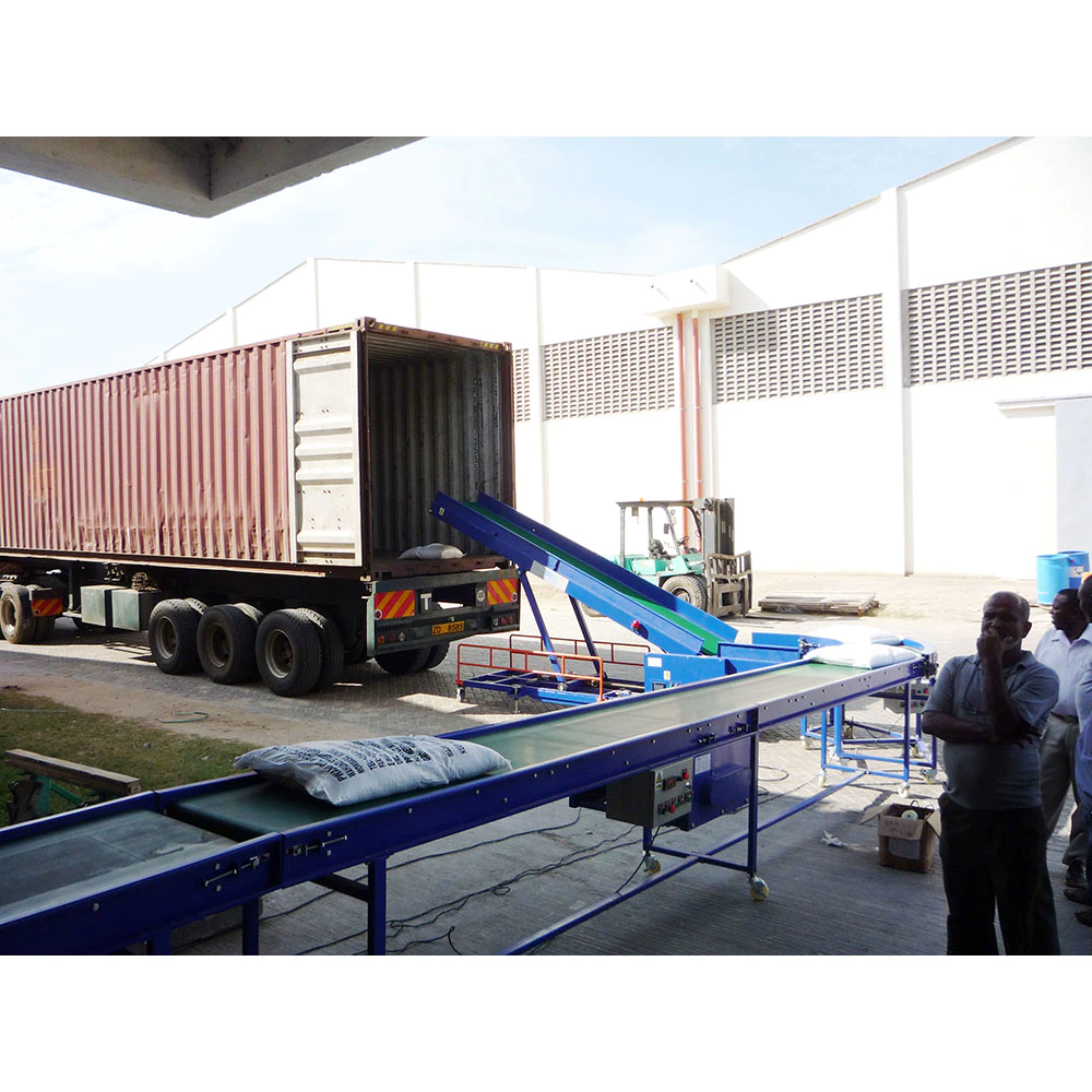 Raw Material Unloading Belt Conveyor Trailer Loading Conveyor System