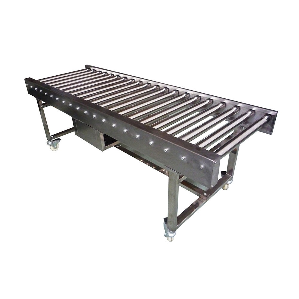 Powered stainless steel 304 roller conveyor