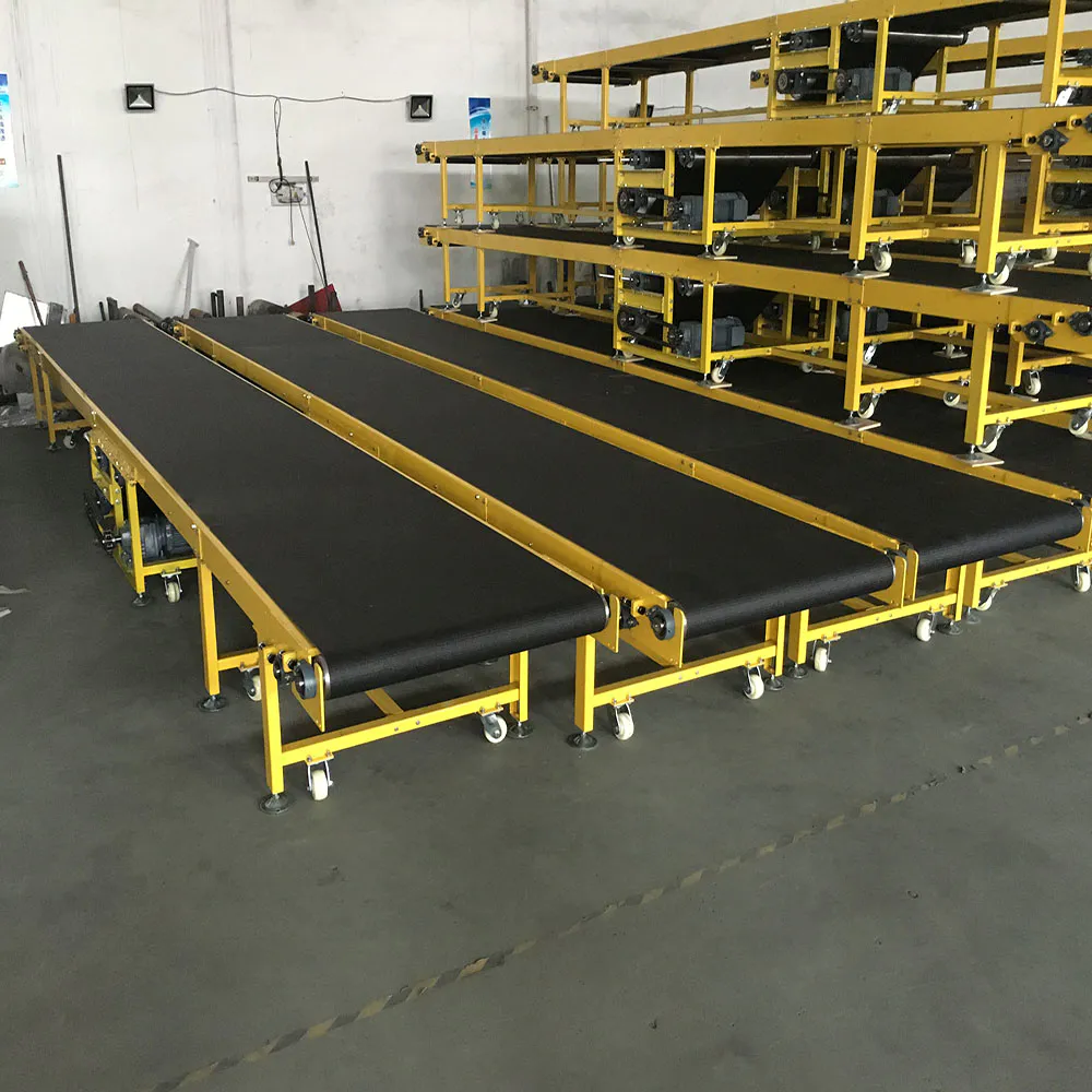 Durable PVK belt conveyor for loading all kinds of cargo in warehouse
