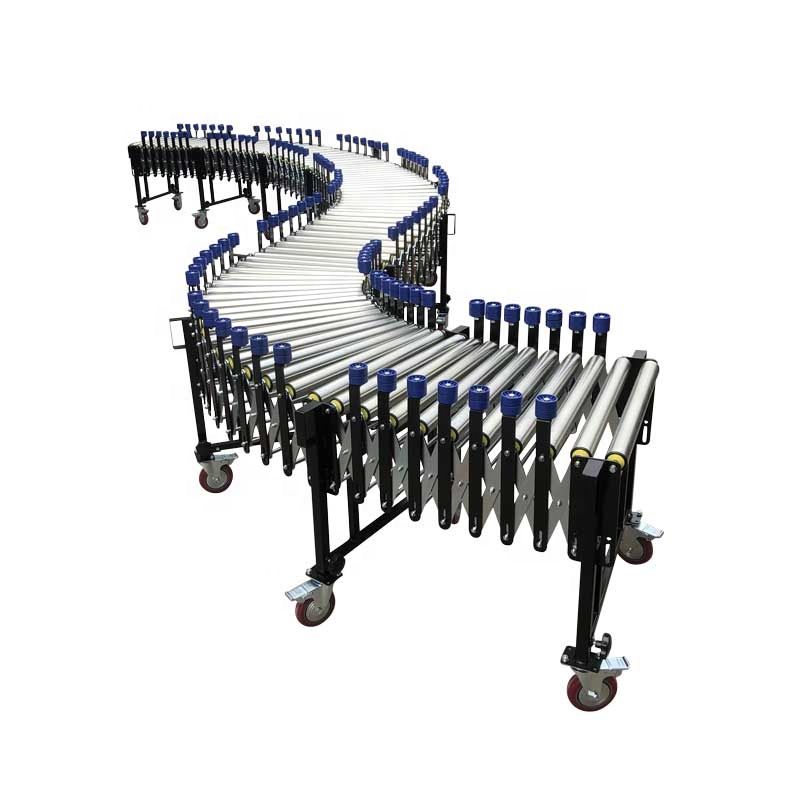 Factory direct sell small flexible steel roller conveyor for unloading