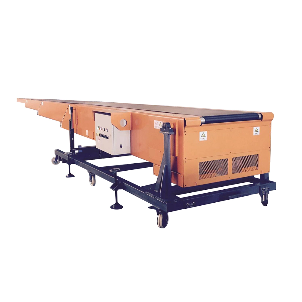 Movable telescopic belt conveyor for package truck telescopic conveyor belt