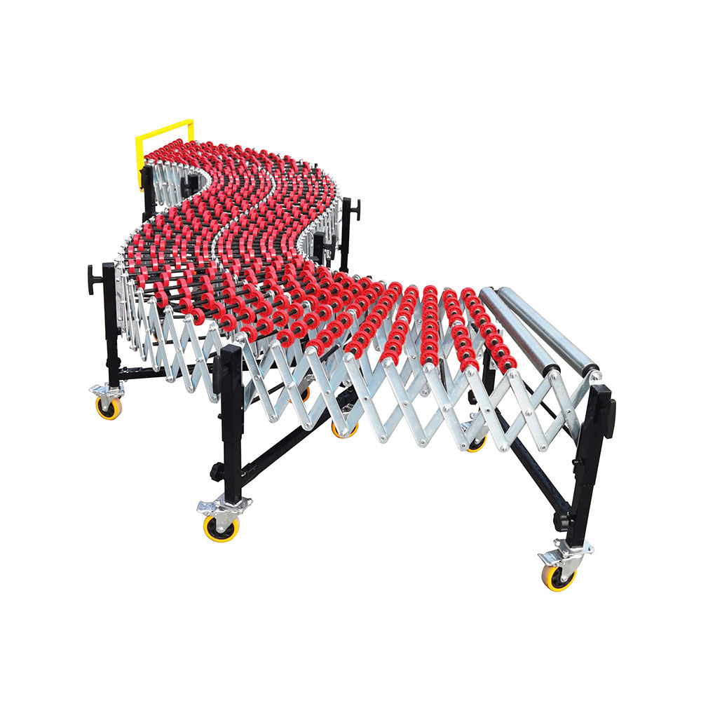 Customized Flexible Gravity Plastic Skate Wheel Telescopic Conveyor