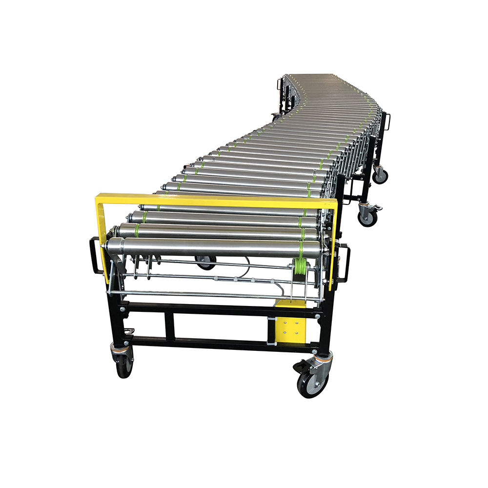 Flexible Powered Extendable Retractable Roller Conveyor