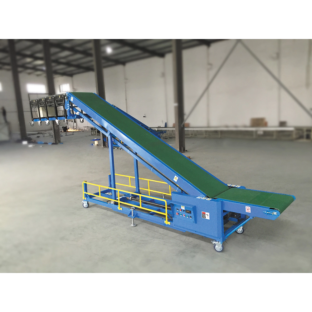 Automatic truck load belt conveyor container load unload system