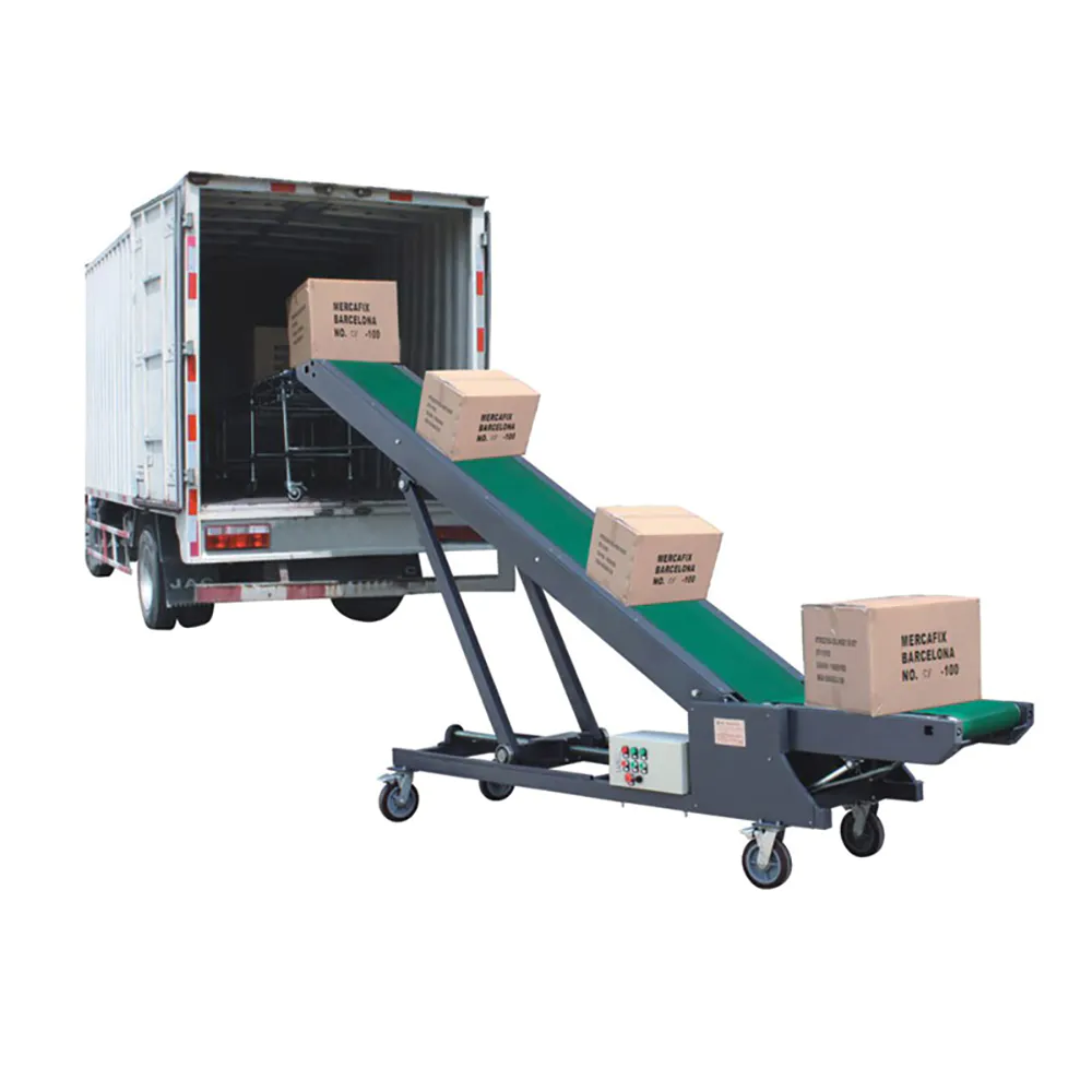 Automatic Belt Conveyor System Portable Truck Loading Conveyor
