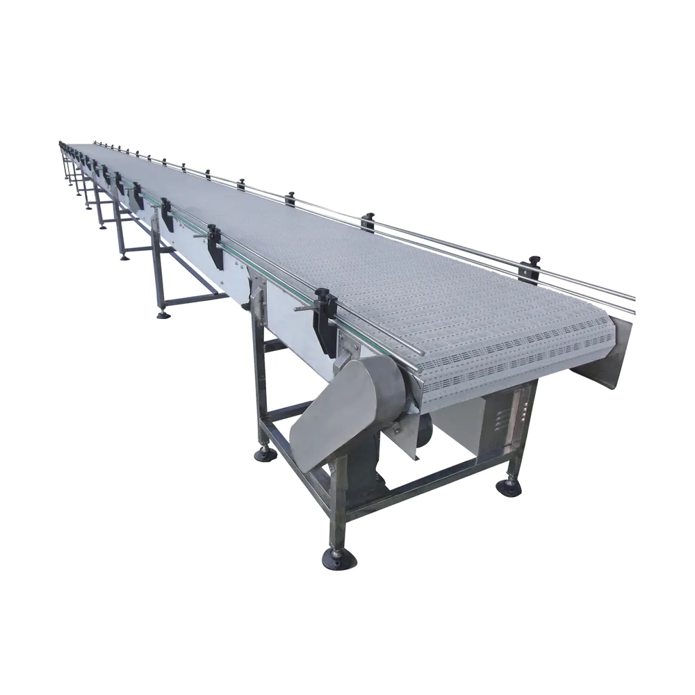 Factory price modular plastic belt conveyor in stainless steel 304 frame for vegetables and fruit