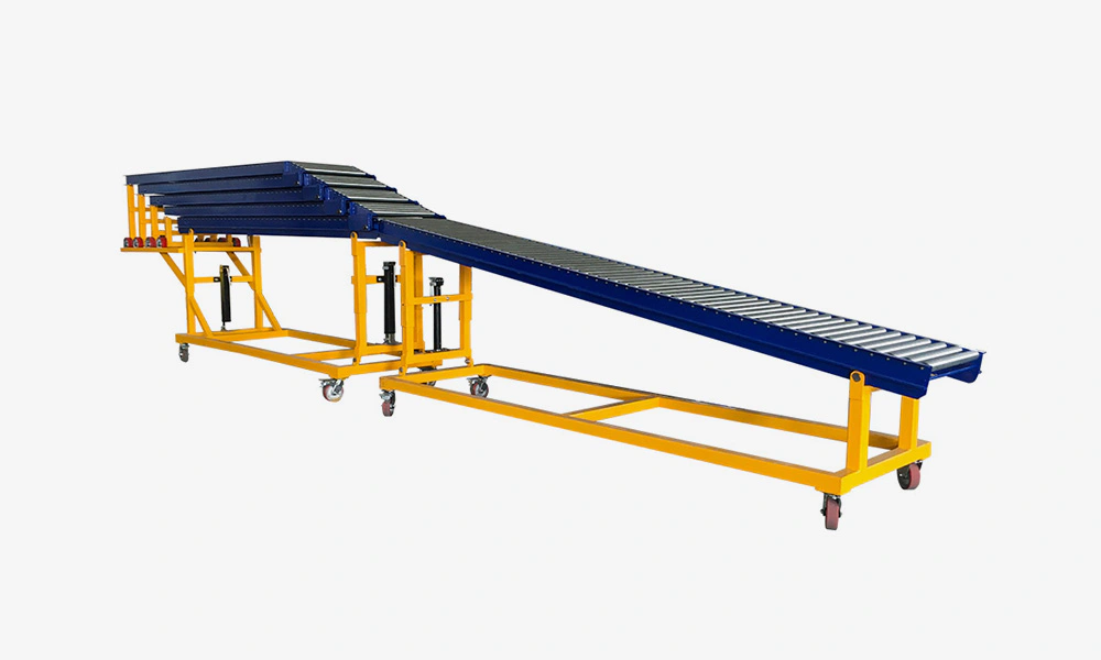Robust Extendible Gravity Conveyor for Unloading Container Vehicles of all sizes by portable conveyor supplier