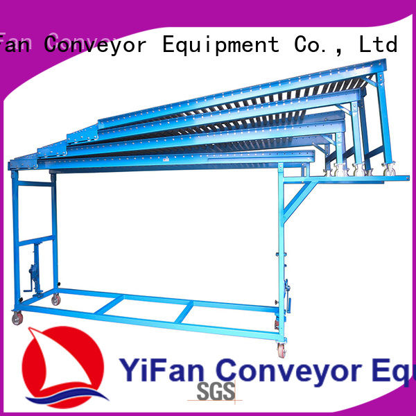 YiFan extendible gravity roller conveyor systems export worldwide for dock