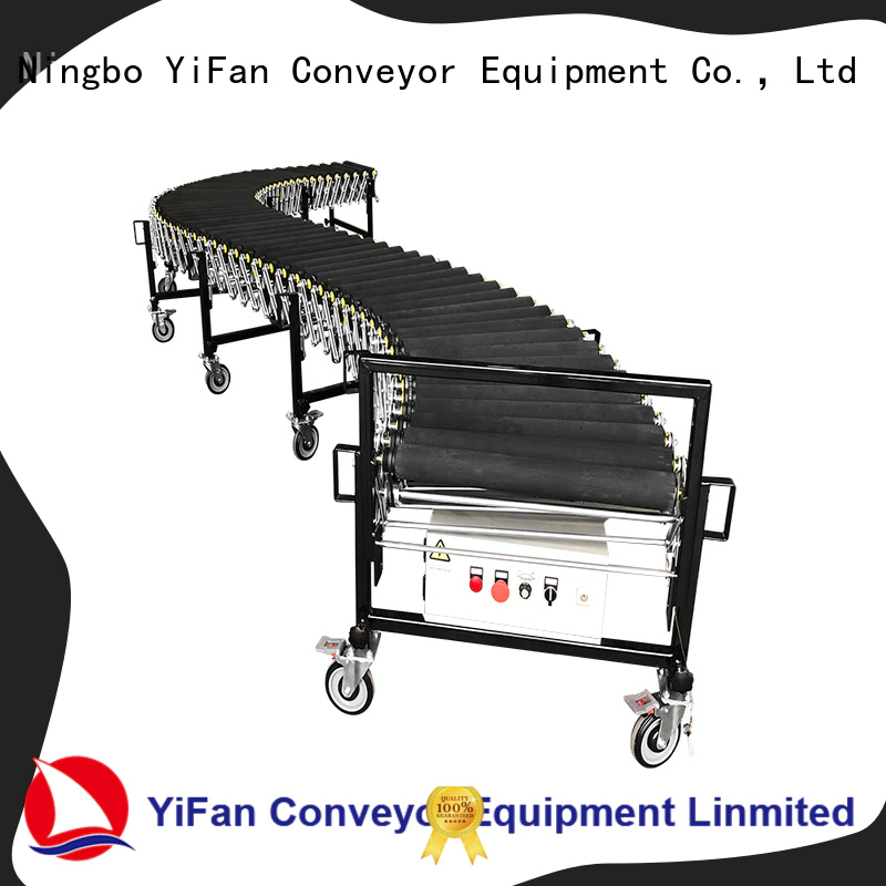 YiFan coated flexible motorized roller conveyor quick transaction for dock