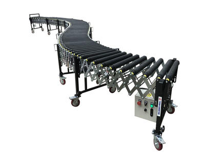 V Belt Conveyor Flexible Powered Rubber Coated Roller Conveyor