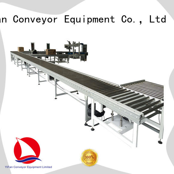 YiFan degree gravity roller conveyor for carton transfer