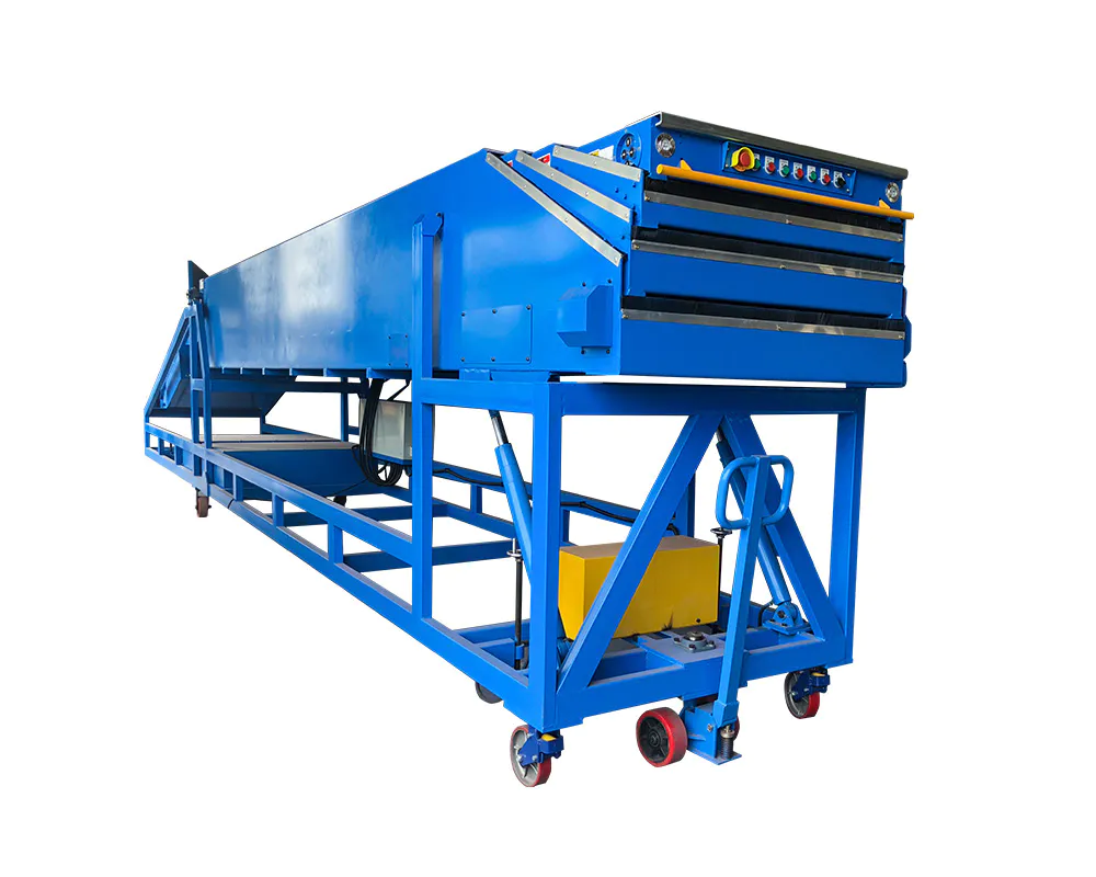 Inclined Telescopic Belt Conveyor for Loading Unloading 40ft containers | ITBC-4S-6/12-800