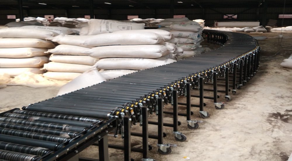 Flexible Powered Roller Conveyor V Belt Conveyor Yifan Conveyor 1220