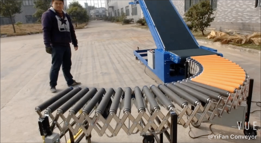 Flexible Powered Roller Conveyor V Belt Conveyor Yifan Conveyor 7280
