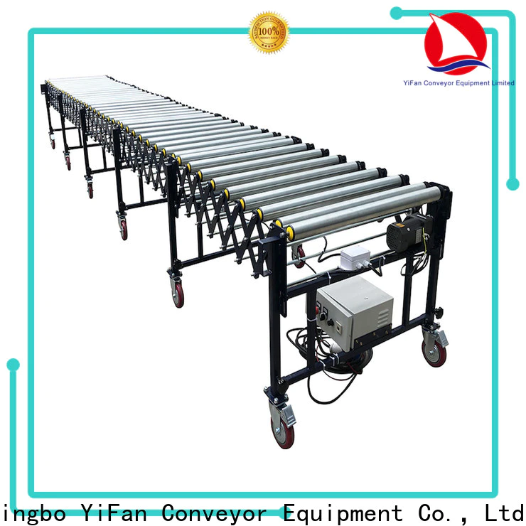 YiFan rubber flexible motorized roller conveyor trader for factory