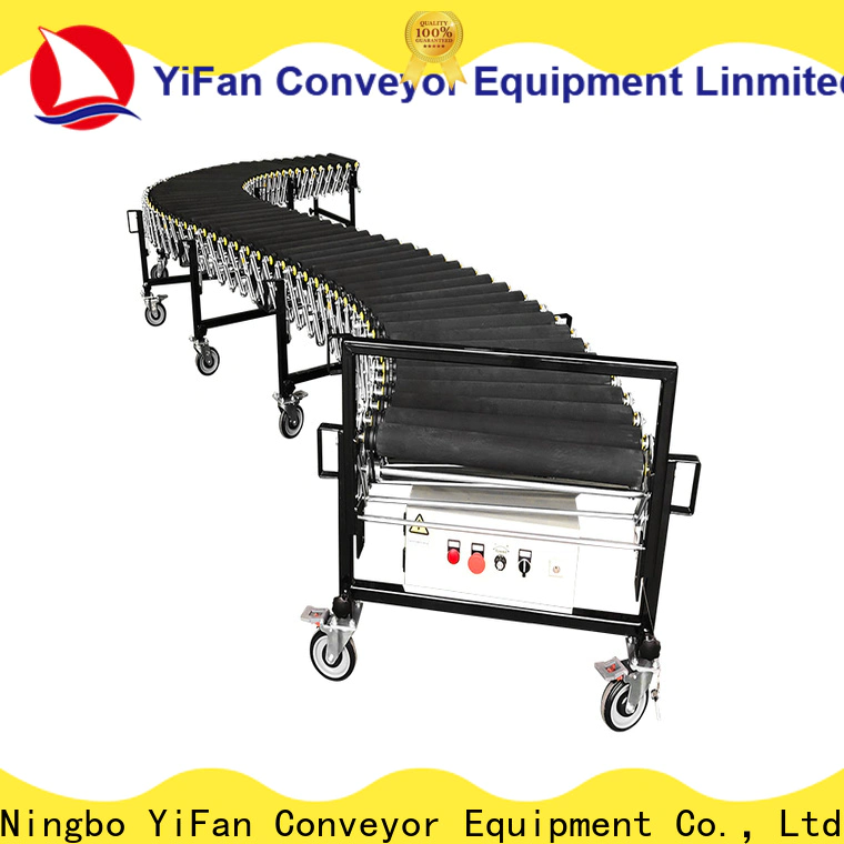 YiFan rubber flexible motorized roller conveyor manufacturer for dock