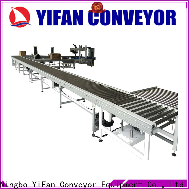 YiFan powered 90 degree curve conveyor company for warehouse