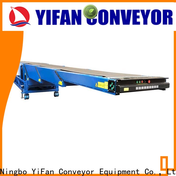 Top mobile belt conveyor supply for warehouse