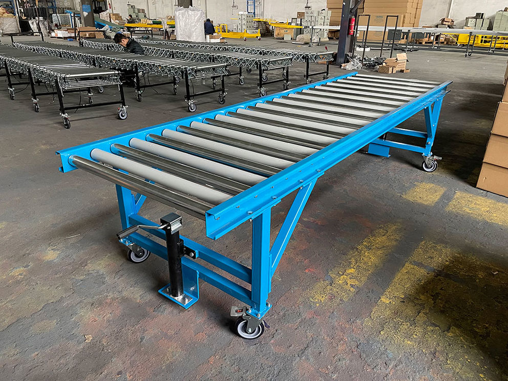 Mobile Gravity PVC/Steel Roller Conveyor Table
