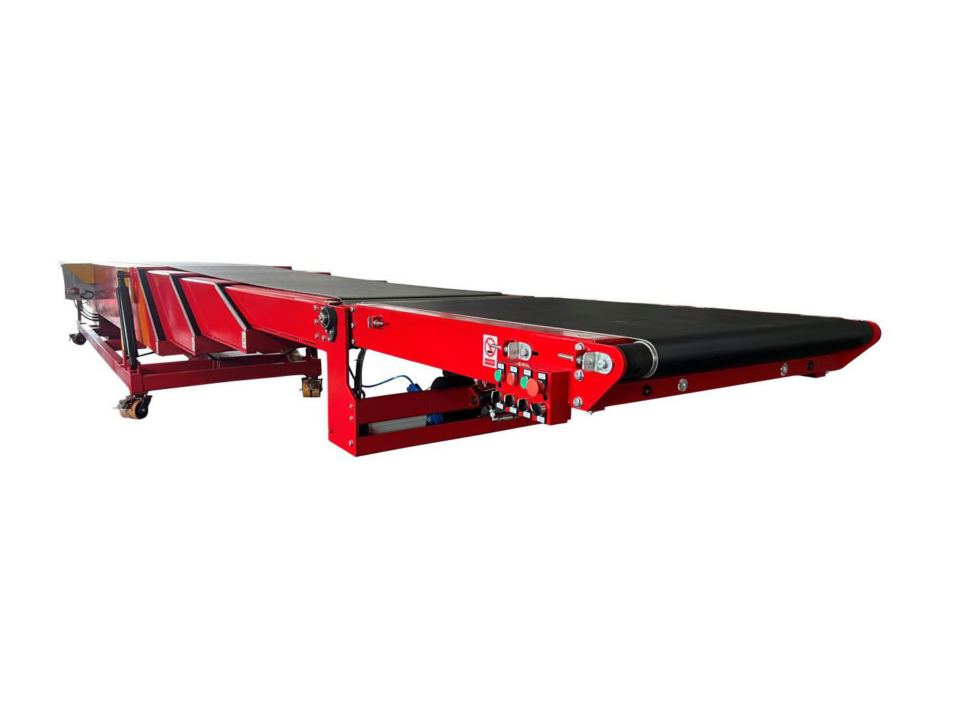 Extendable/Telescopic Belt Conveyor with Drop Nose Lift Up and Down