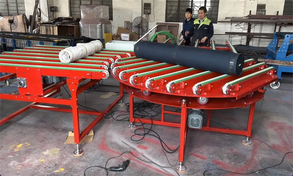 90 Degree Rotary Table for Transport Fabric Rolls