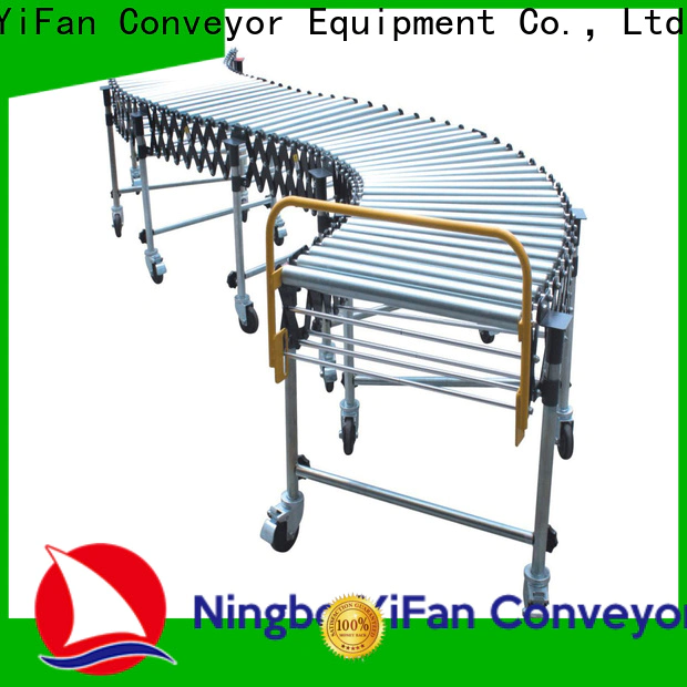 YiFan Conveyor steel flexible gravity roller conveyor company for warehouse logistics