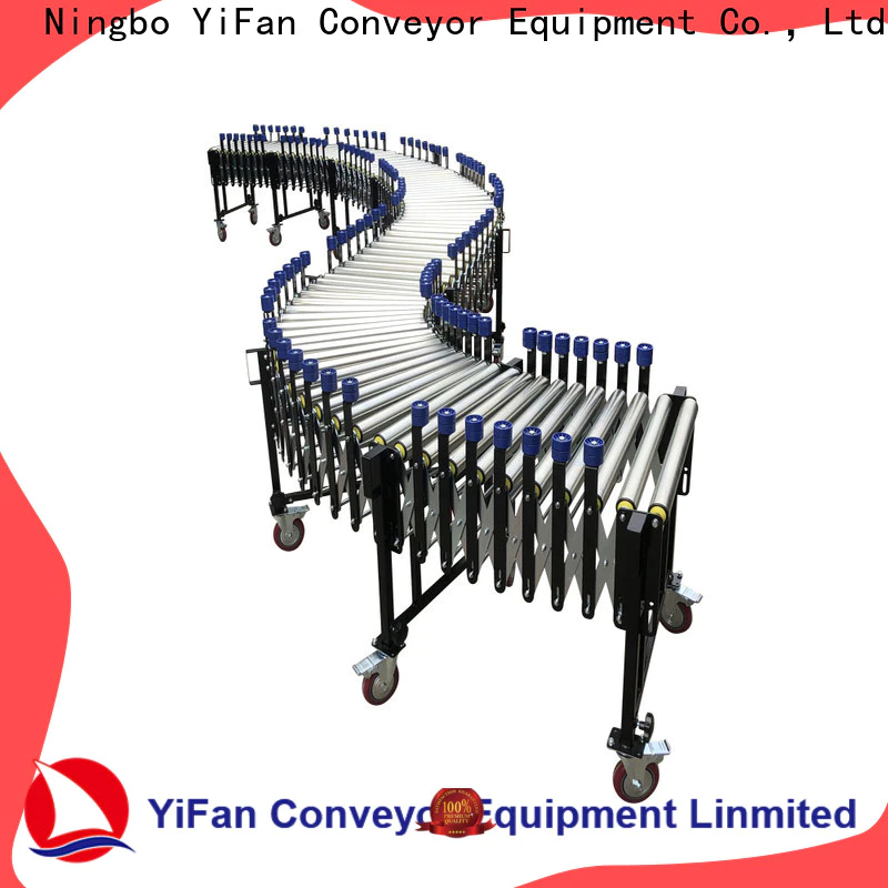 YiFan Conveyor double flexible gravity roller conveyor factory for warehouse logistics